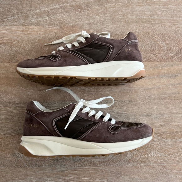 Woman by Common Projects  Brown Track Premium Sneakers - Picture 11 of 13